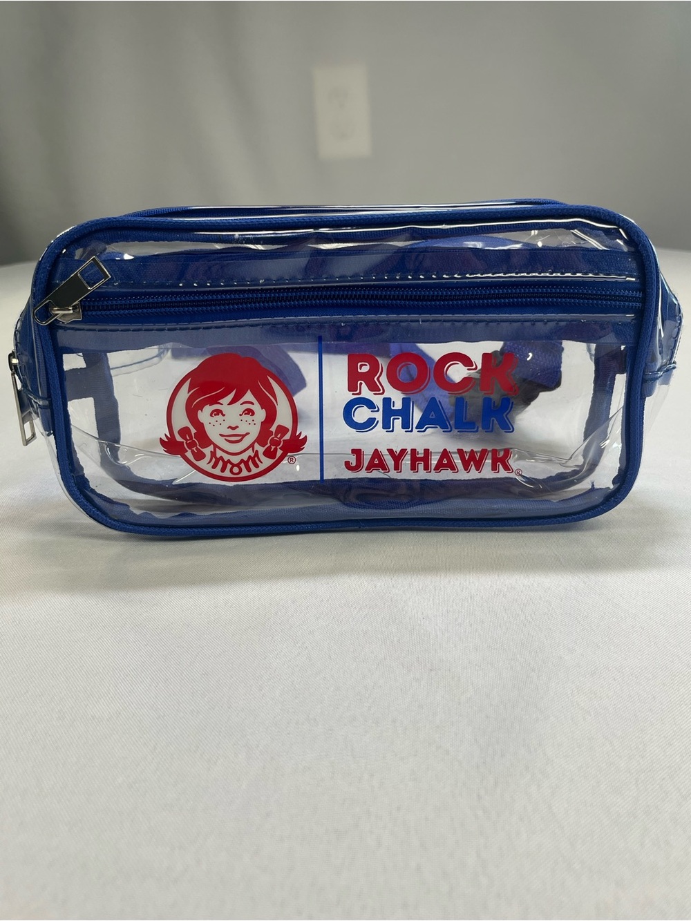 Kansas Jayhawks Clear Fanny Pack Wendy's Promo Stadium Approved Waist Bag